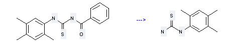 The Thiourea,N-(2,4,5-trimethylphenyl)- can be obtained by 1-Benzoyl-3-(2,4,5-trimethyl-phenyl)-thiourea